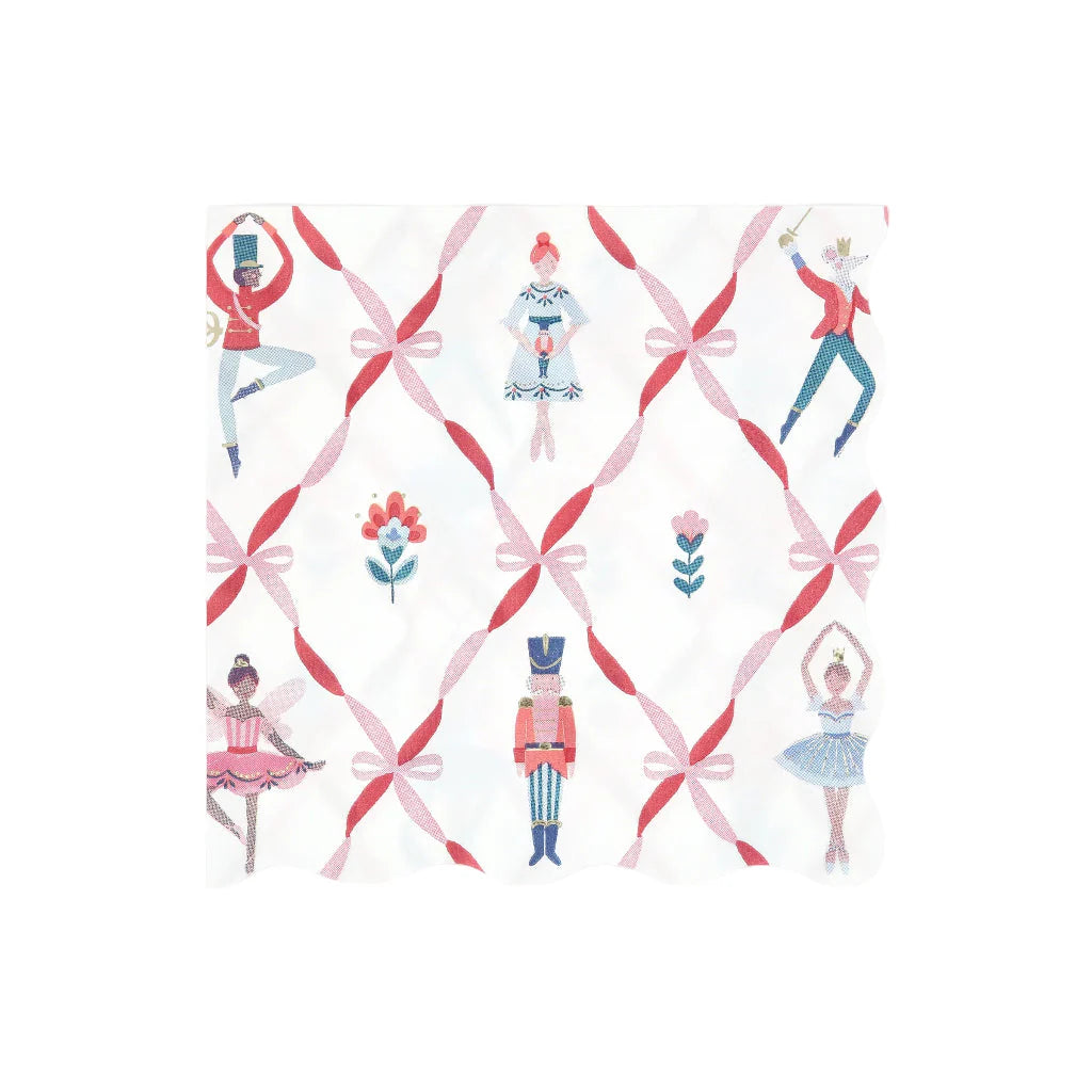 Meri Meri servietter str. L, Nøddeknækkeren ballet - 16 stk.
