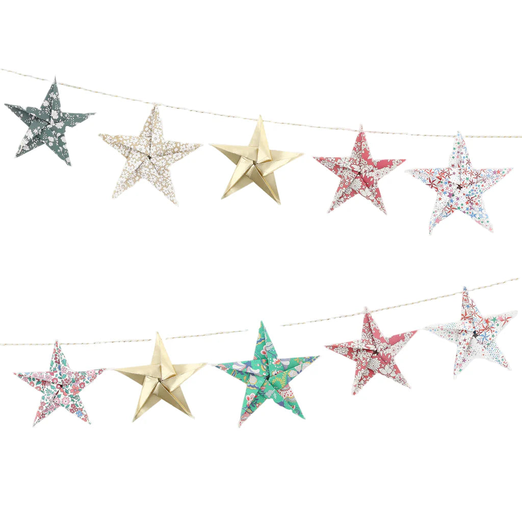 Meri Meri X Liberty origami stjernegirlander