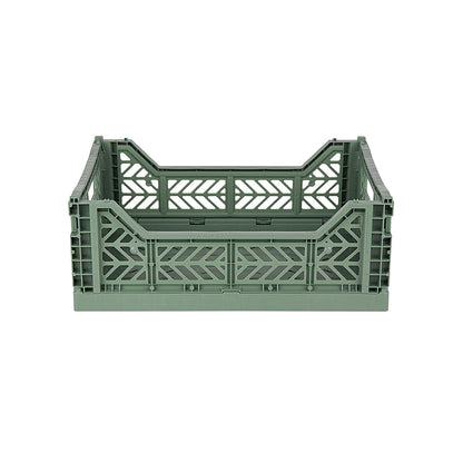Aykasa Midi foldekasse i almond green på hvid baggrund