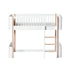 Oliver Furniture Wood Mini+ halvhøj seng hvid eg