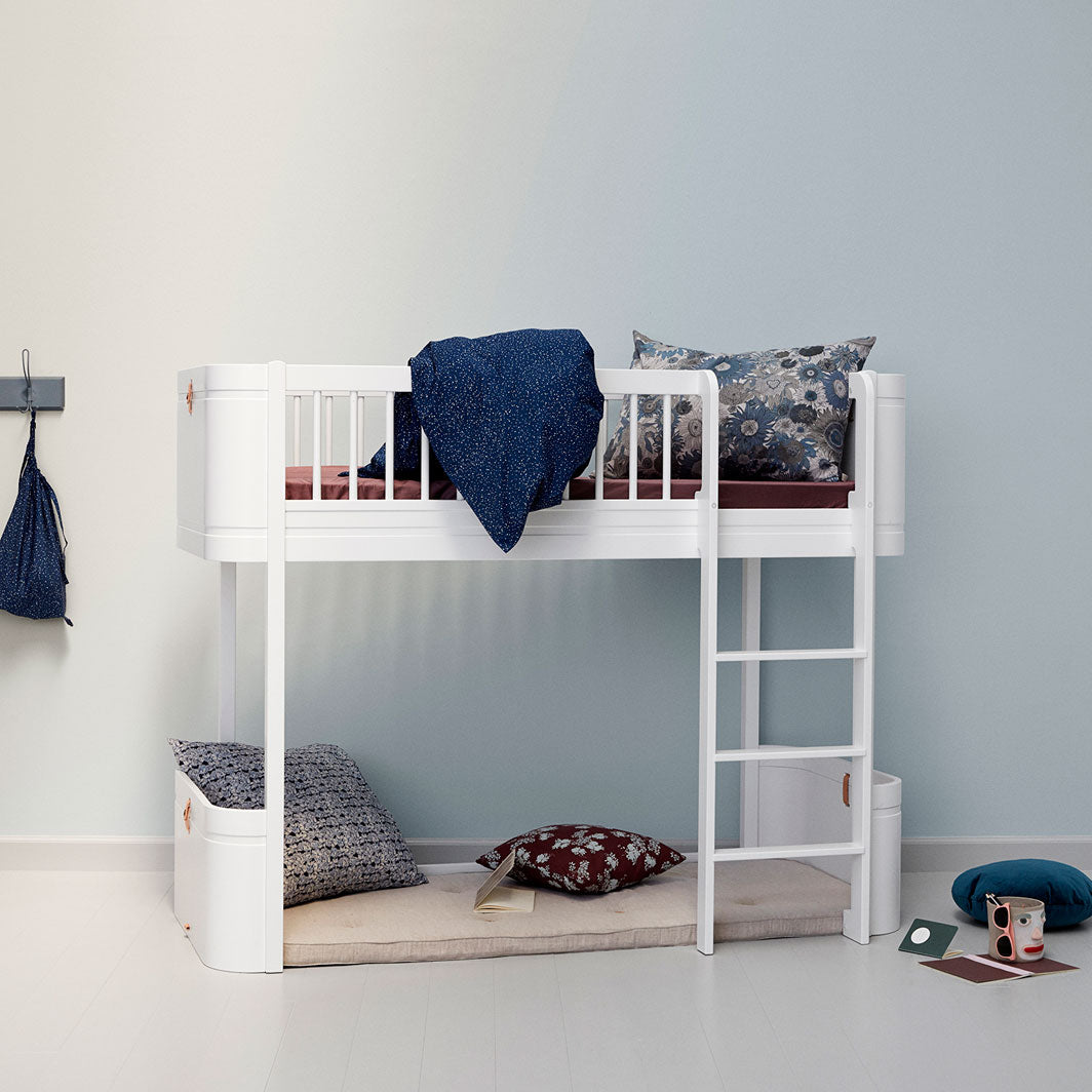 Oliver Furniture, Wood Mini+ halvhøj seng - hvid