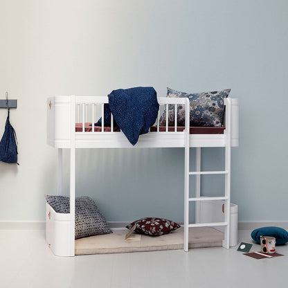 Oliver Furniture, Wood Mini+ halvhøj seng - hvid