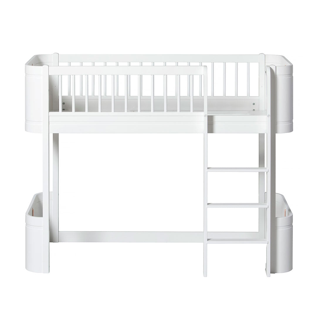 Oliver Furniture, Ombyggingssett, fra Wood Mini+ Tremmeseng Basic til halvhøju seng - hvit