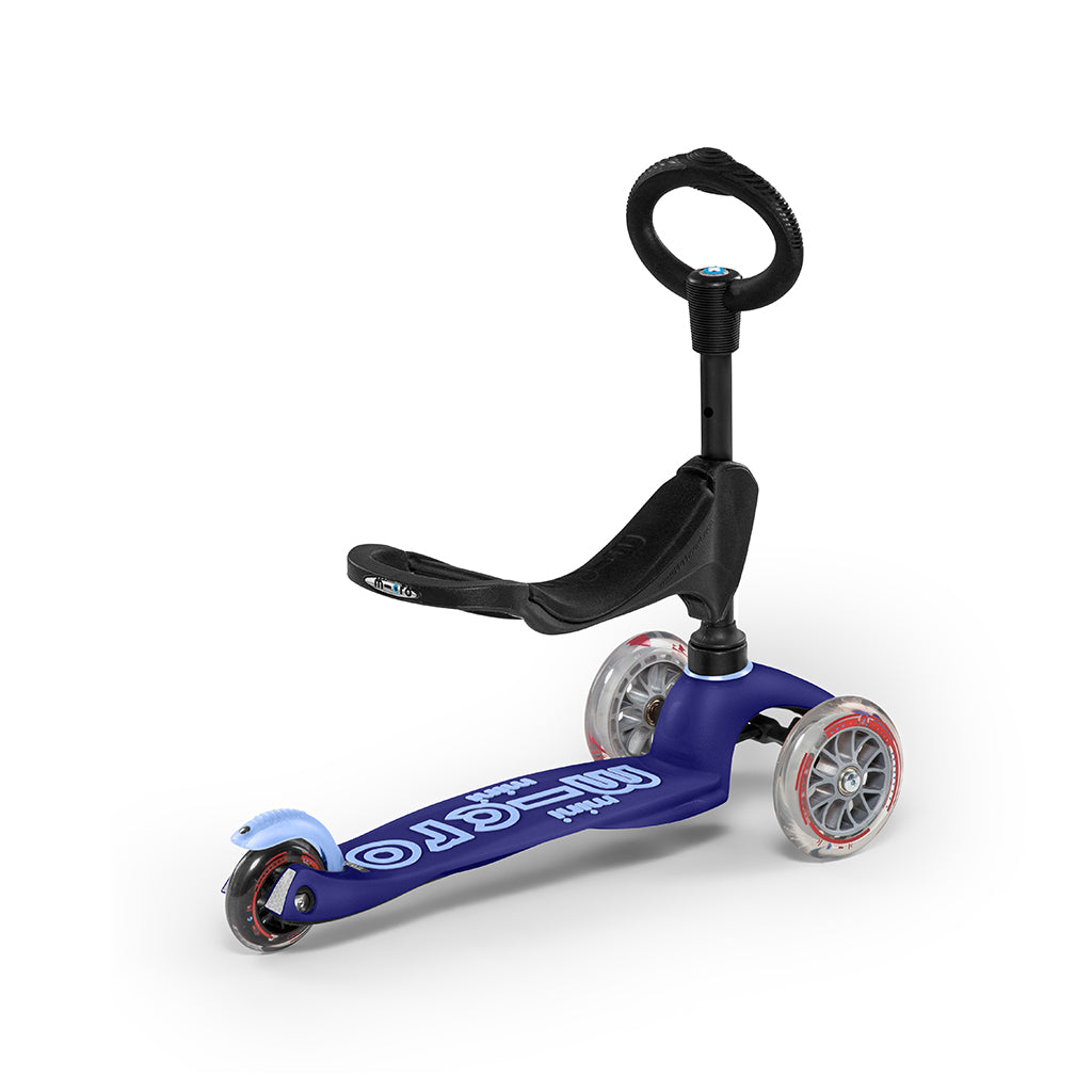 Micro Mini 3i-1 Deluxe sparkesykkel - Blå