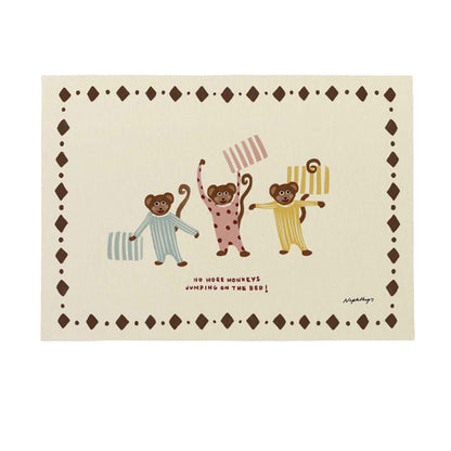 Nephthys Illustrated plakat, Monkeys on the Bed - A4