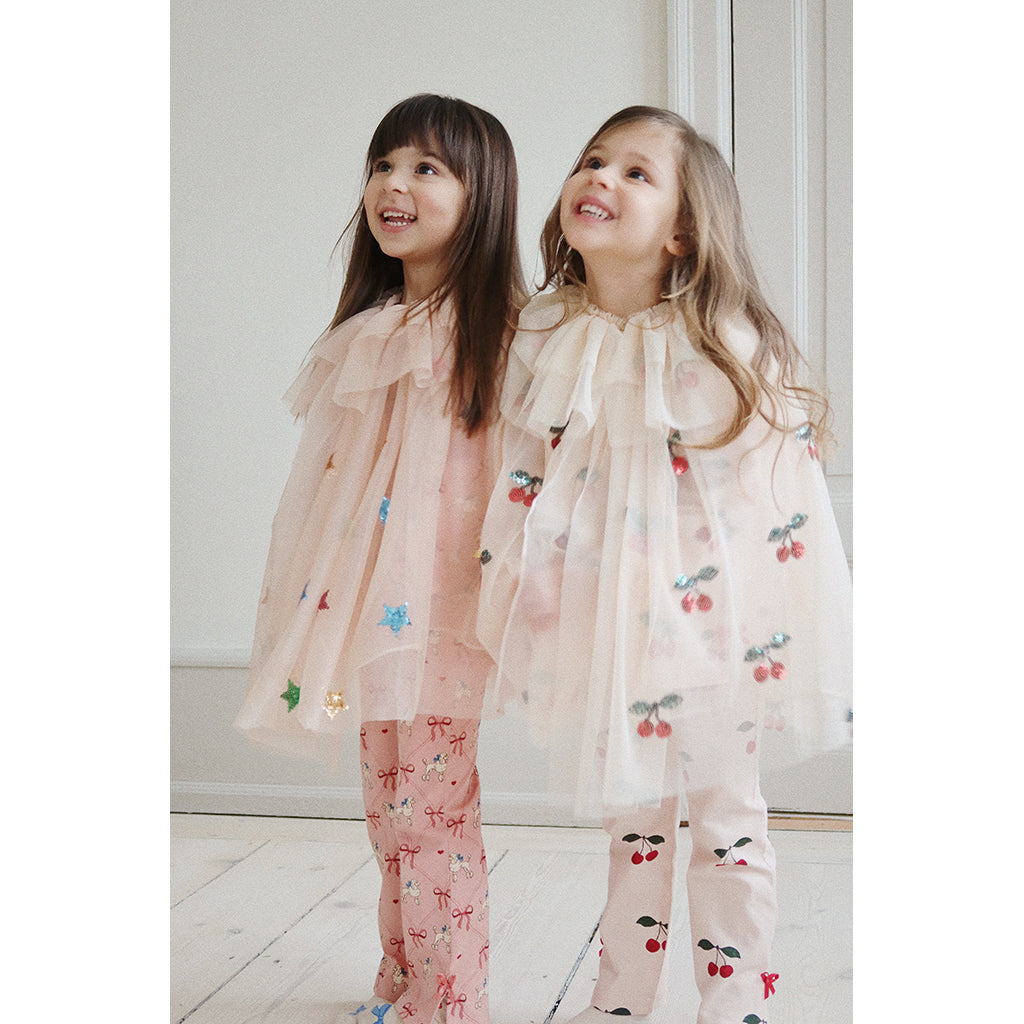 Konges Sløjd Glitter-fekostyme, Ma grande cerise, kappe og sko - skostørrelse 23-30