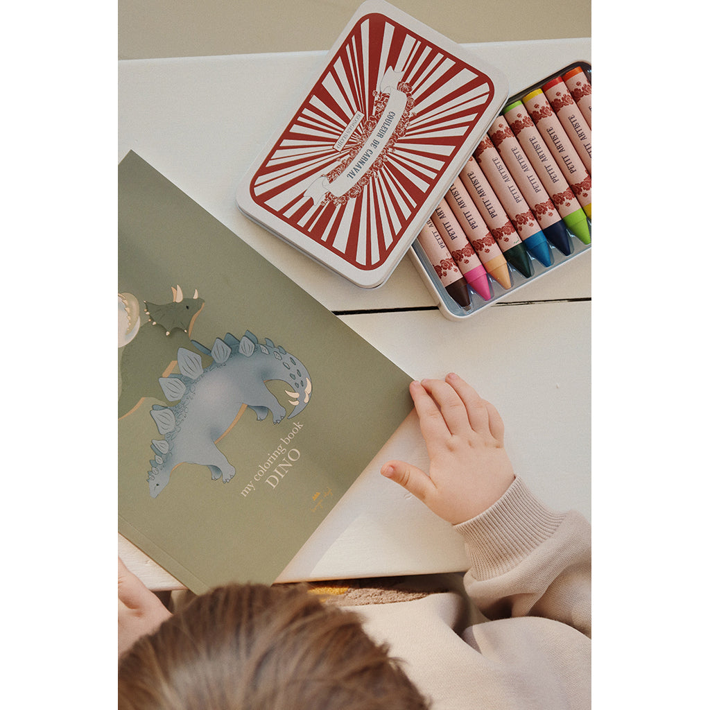 Konges Sløjd Fargebok og farger, Dino