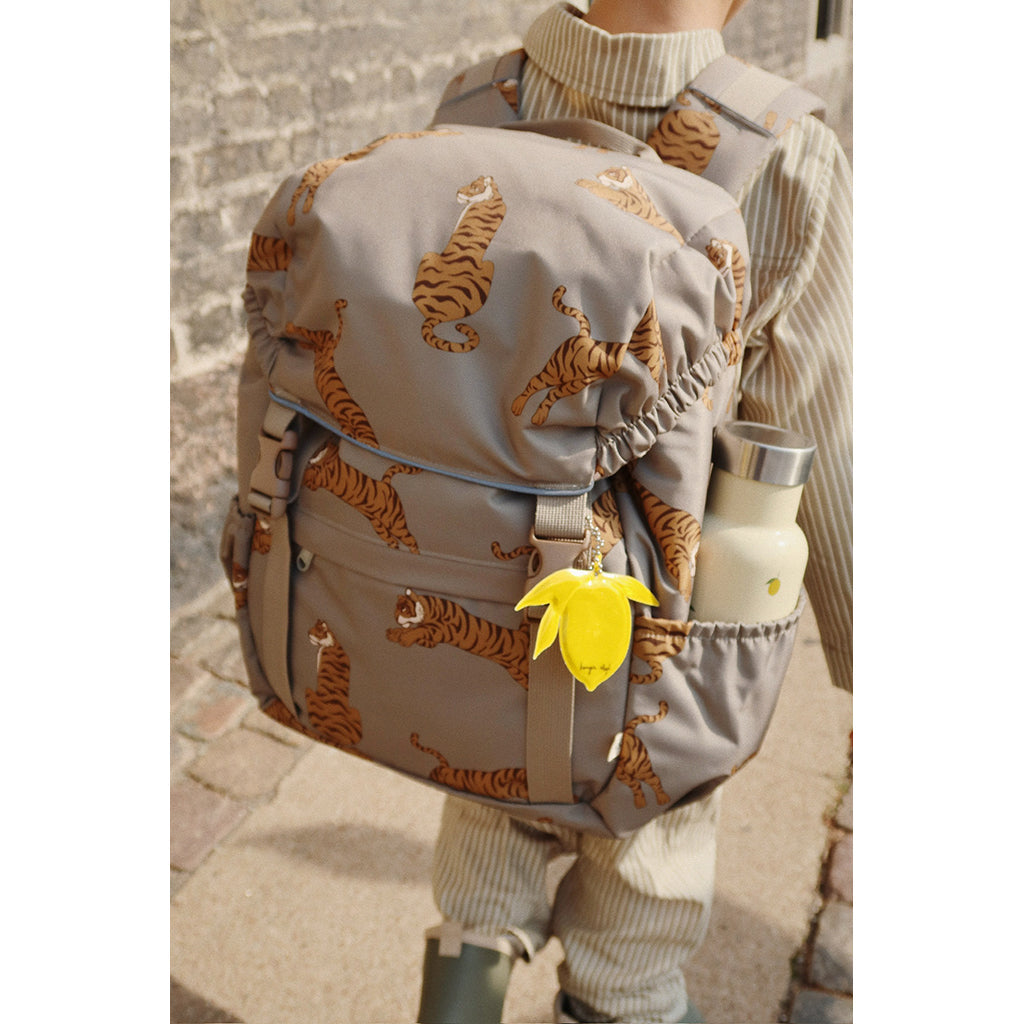 Konges Sløjd Clover skolesekk med gymnastikkpose og regntrekk - Tiger Oak