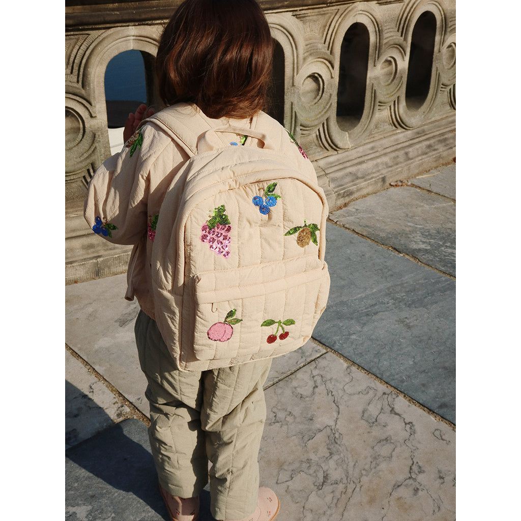 Konges Sløjd Juno Midi ryggsekk med paljettmotiver, Frappé