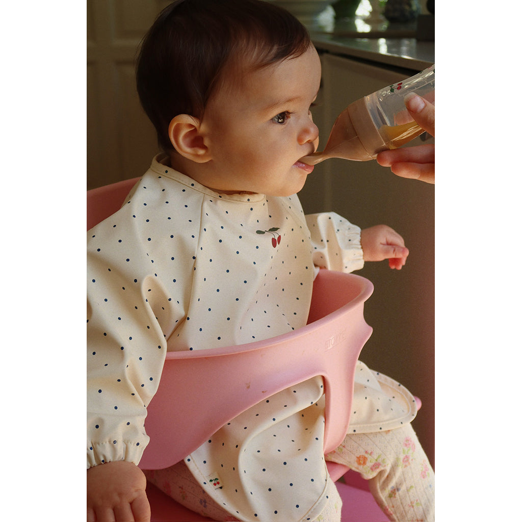 Konges Sløjd Smekke med ermer, 6 måneder - 3 år - Navy Dot/Rain Washed