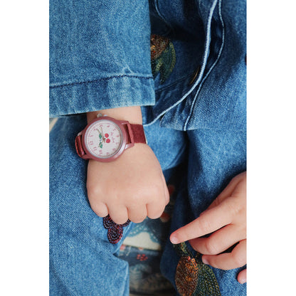 Konges Sløjd armbåndsur til barn, Cherry