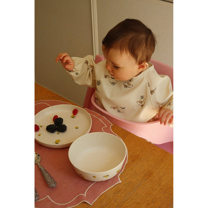 Konges Sløjd Smekke med ermer, 6 måneder - 3 år - Navy Dot/Rain Washed