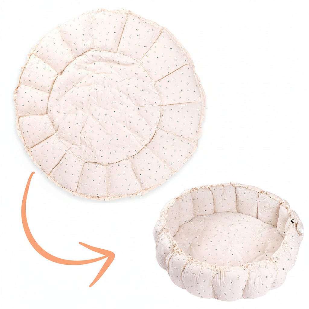 Play&amp;Go Coco moon, Tre-i-ét babytæppe, økologisk - Bloom moon