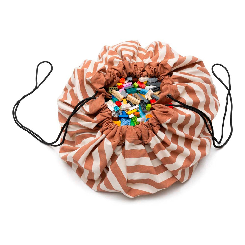 Play&amp;Go To-i-én teppe, Stripes brown