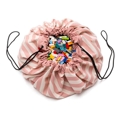 Play&amp;Go To-i-én teppe, Stripes pink