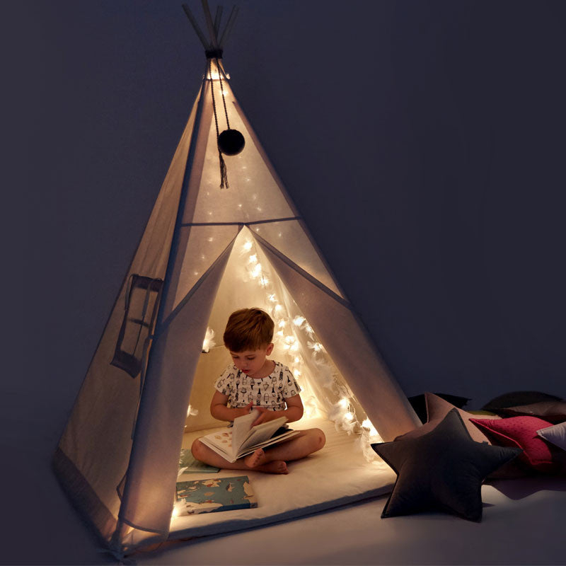 NunuNu tipi, lysegrå med grå stjerner