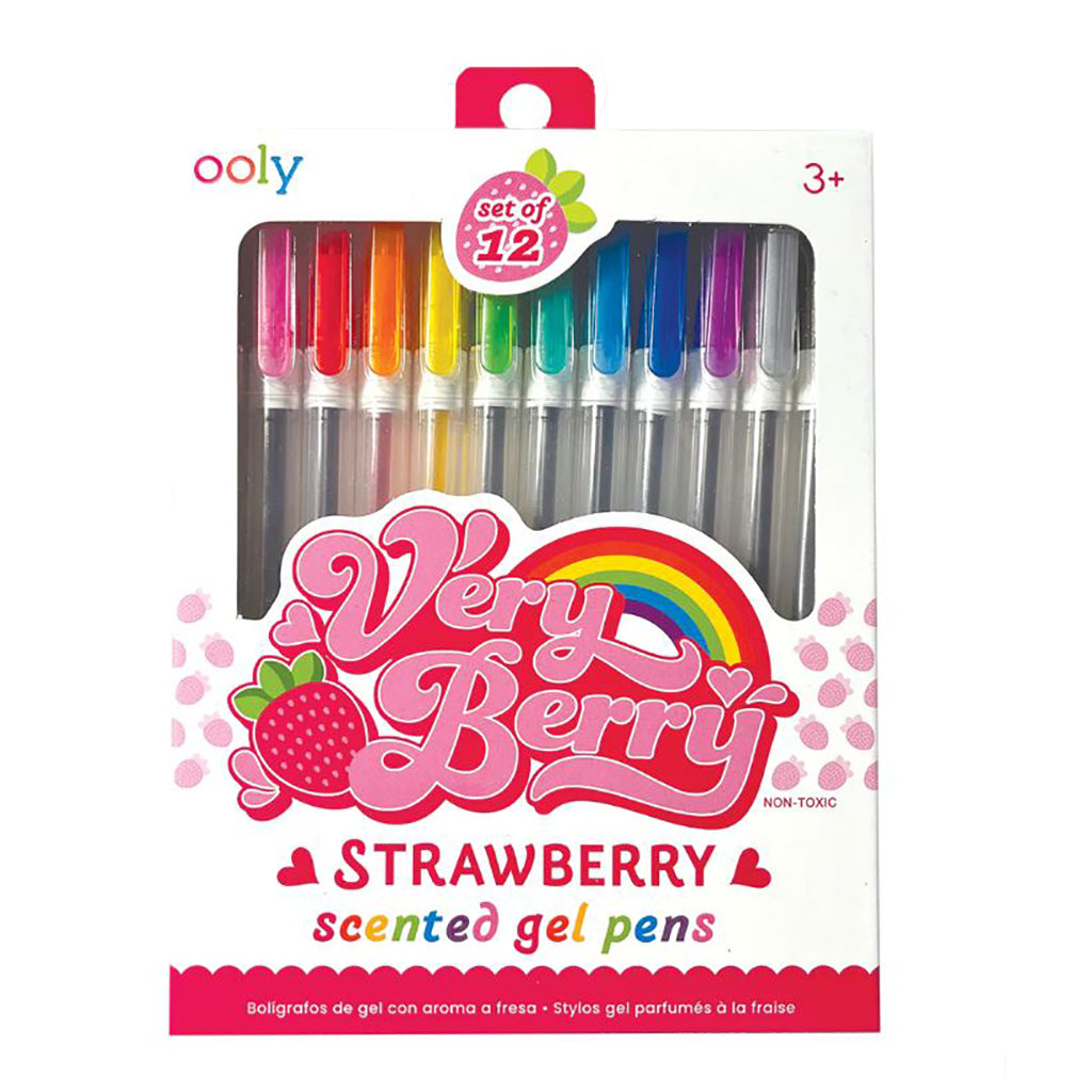 OOLY Very Berry Strawberry gelpenne sæt med 12 stk
