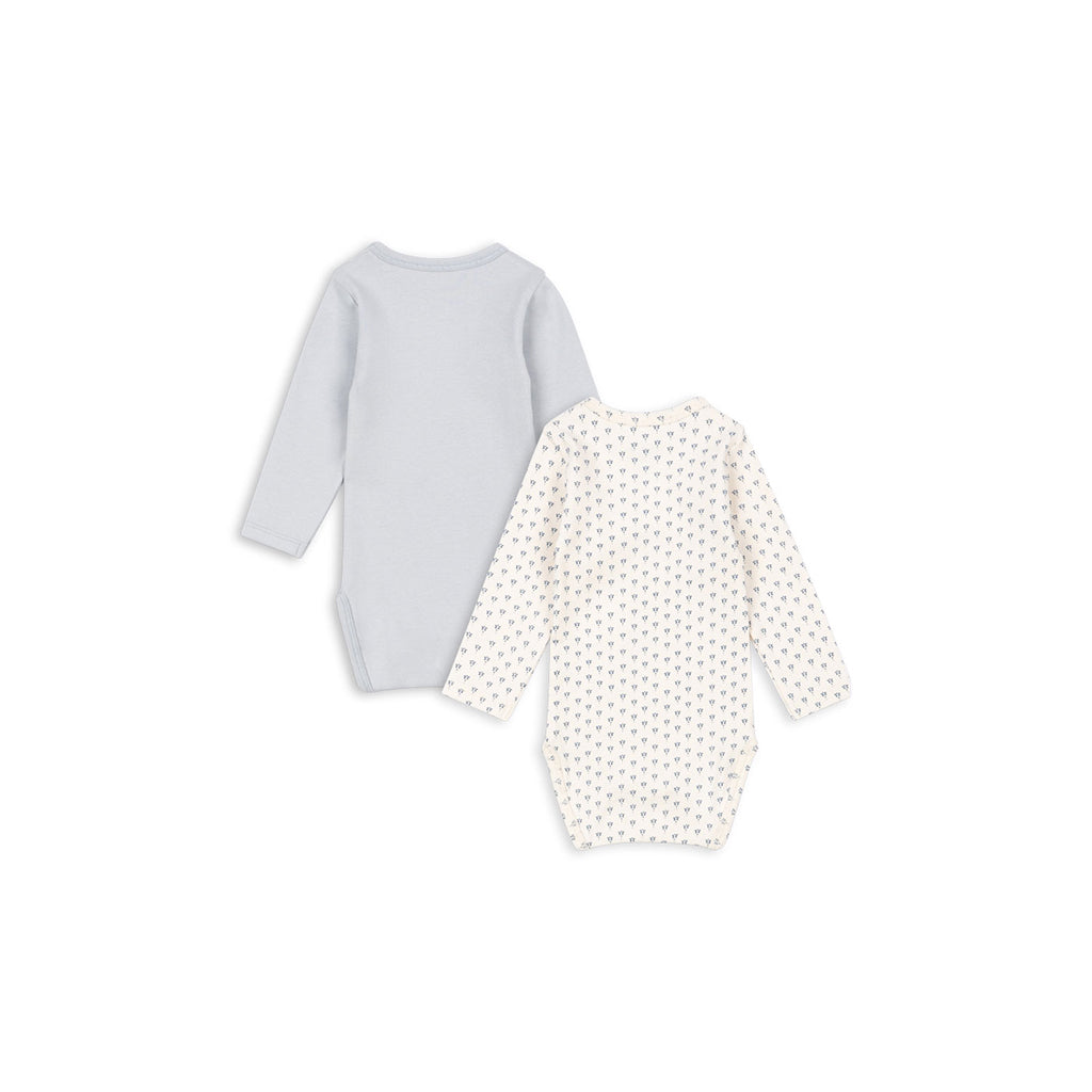 Fanga Fontana Bello bodystocking med lange ermer, 2-pakk, Blue mix - str. 1 - 9 mnd.