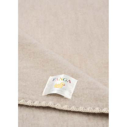 Fanga Fontana Erba babytteppet i ullfleece, Oatmeal melange