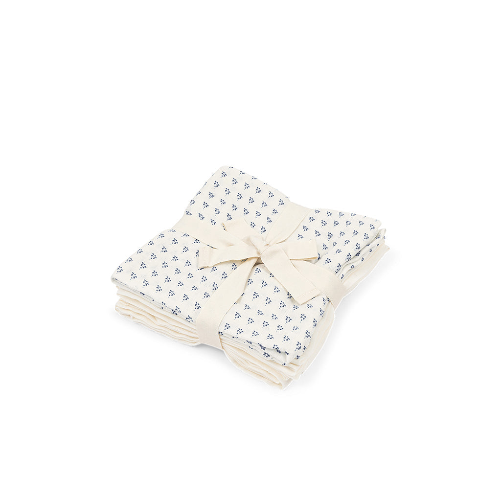 Fanga Fontana stofble, økologisk muslin, 3-pak - Punto blue