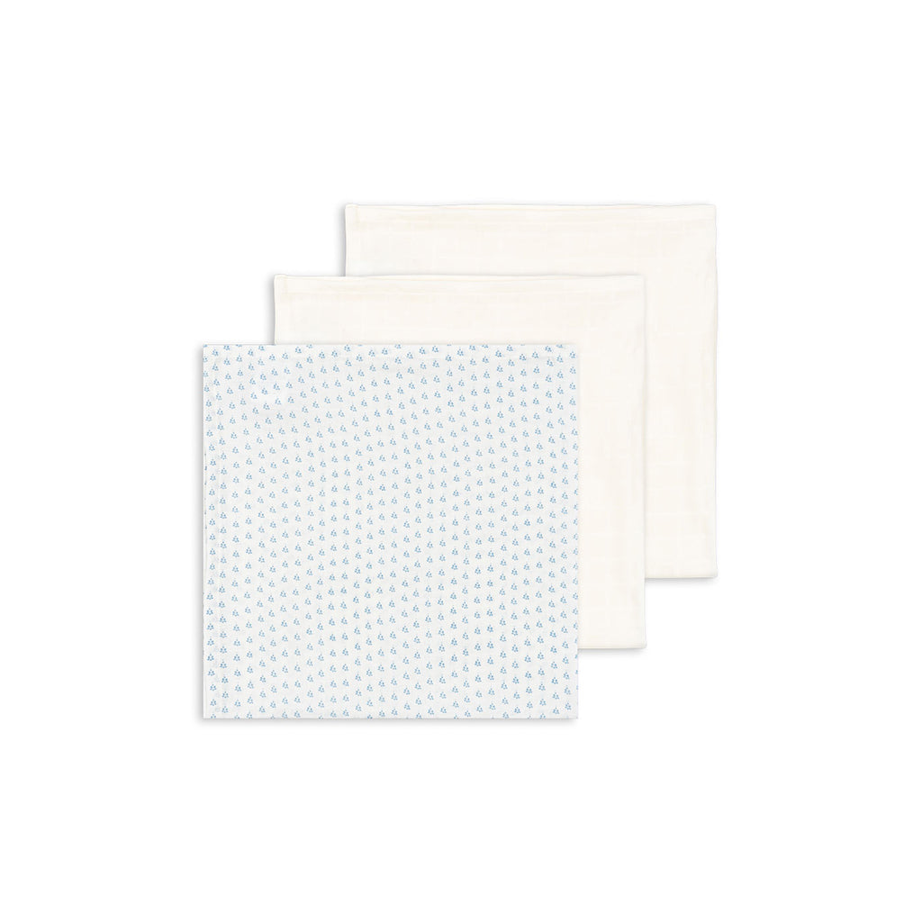 Fanga Fontana Bellini stofble, økologisk muslin, 3-pak – Punto blue
