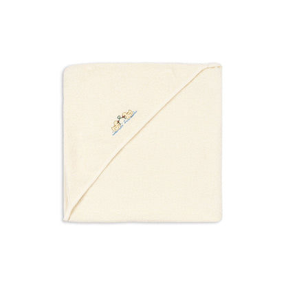 Fanga Fontana Figo babyhåndkle med hette, GOTS - Antique white