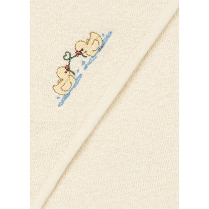 Fanga Fontana Figo babyhåndkle med hette, GOTS - Antique white