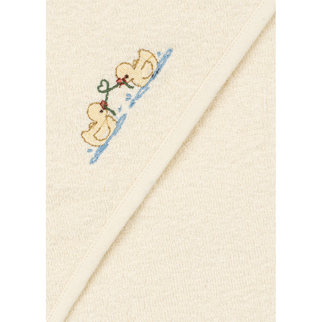 Fanga Fontana Figo babyhåndkle med hette, GOTS - Antique white