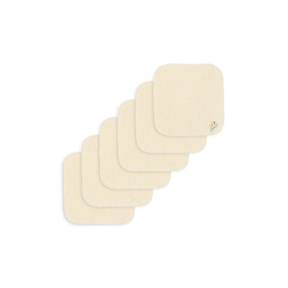 Fanga Fontana Figo Terry vaskeklut, GOTS, 6-pakning - Antique white