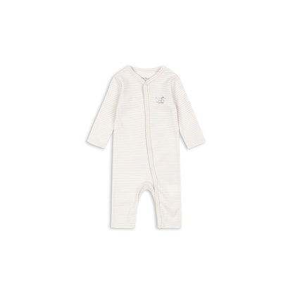 Fanga Fontana Fio bodystocking m. lange ærmer, Tea stripe gray dawn - str. 1 - 6 mdr.