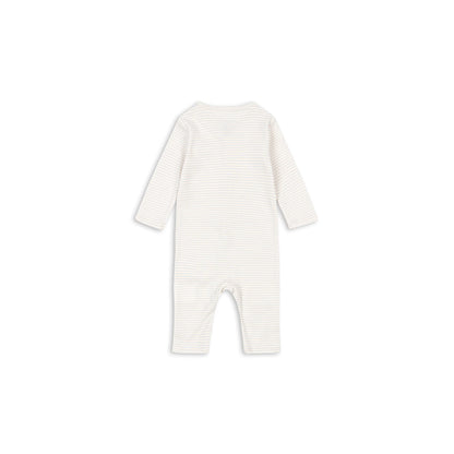 Fanga Fontana Fio body med lange ermer, Tea stripe gray dawn - str. 1 - 6 mnd.