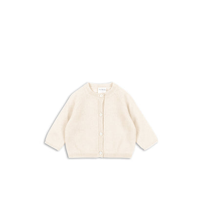 Fanga Fontana Savora baby uld cardigan, Antique white - str. 1 - 9 mdr.