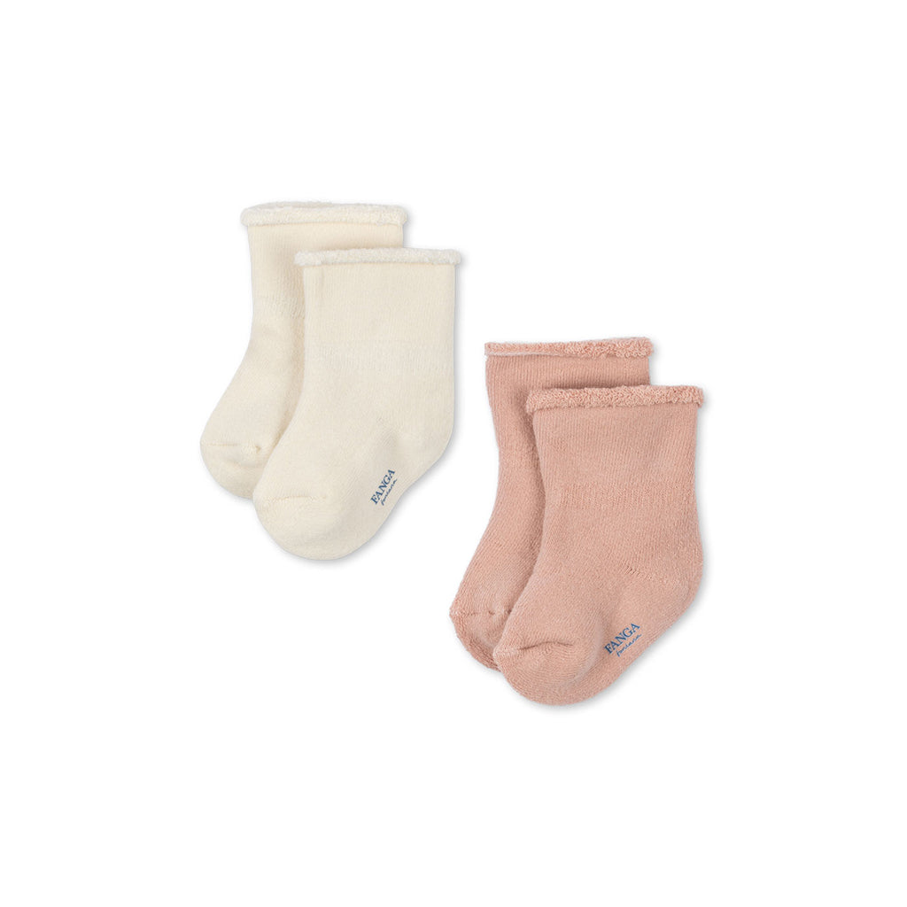 Fanga Fontana Vicino babystrømper, 2-pak - Cameo rose - str. 15-21