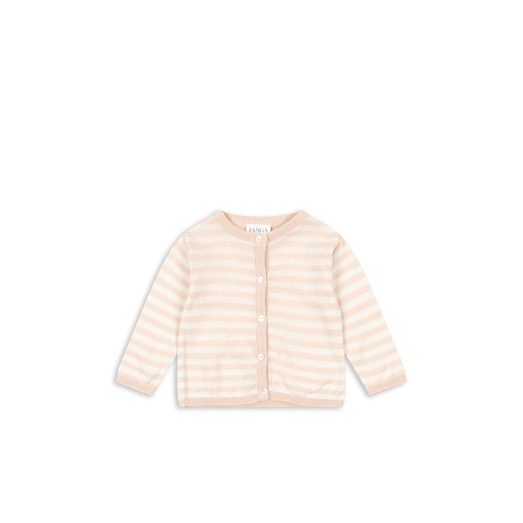 Fanga Fontana Venti baby cardigan, økologisk, Cameo rose  - str. 1 - 9 mdr.