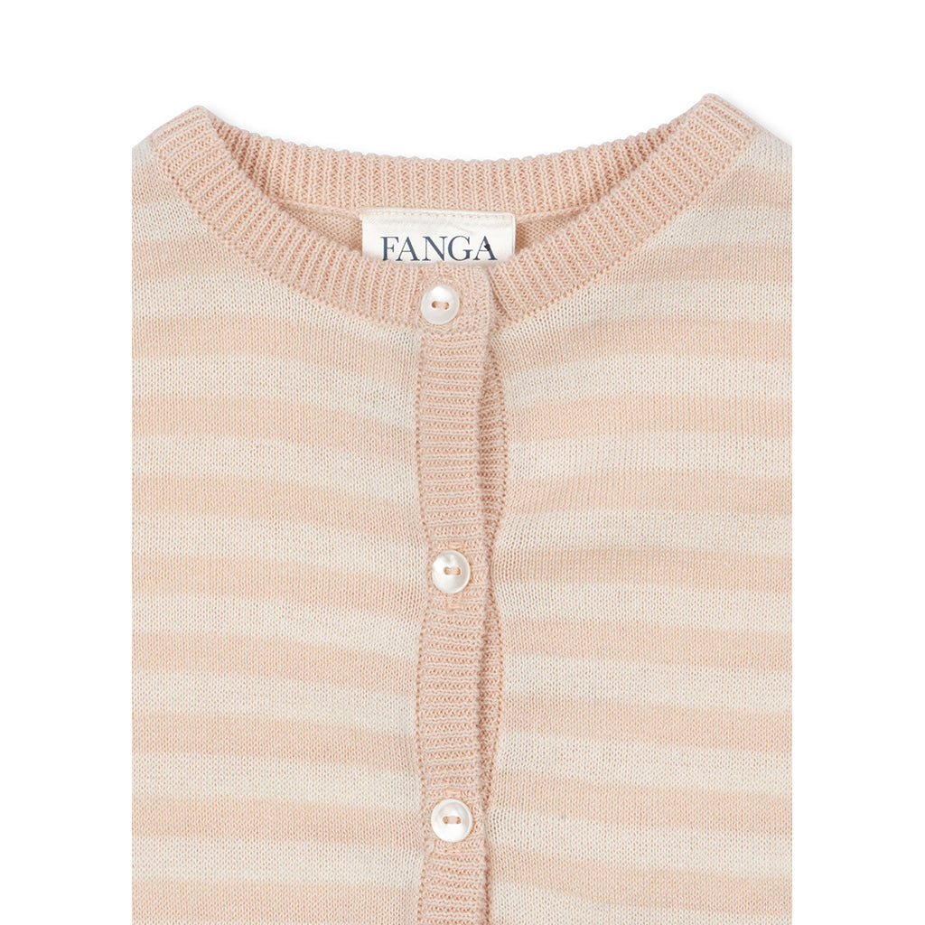 Fanga Fontana Venti baby cardigan, økologisk, Cameo rose - str. 1 - 9 mnd.