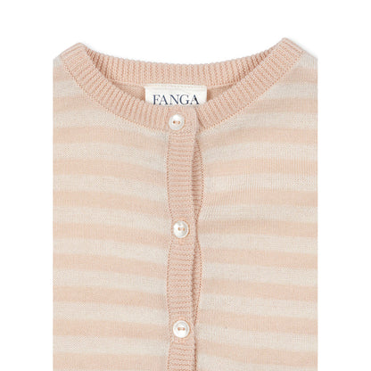 Fanga Fontana Venti baby cardigan, økologisk, Cameo rose - str. 1 - 9 mnd.