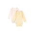 Fanga Fontana Perla bodystocking m. lange ærmer, 2-pak - Banana crepe/creole pink - str. 0-9 mdr.