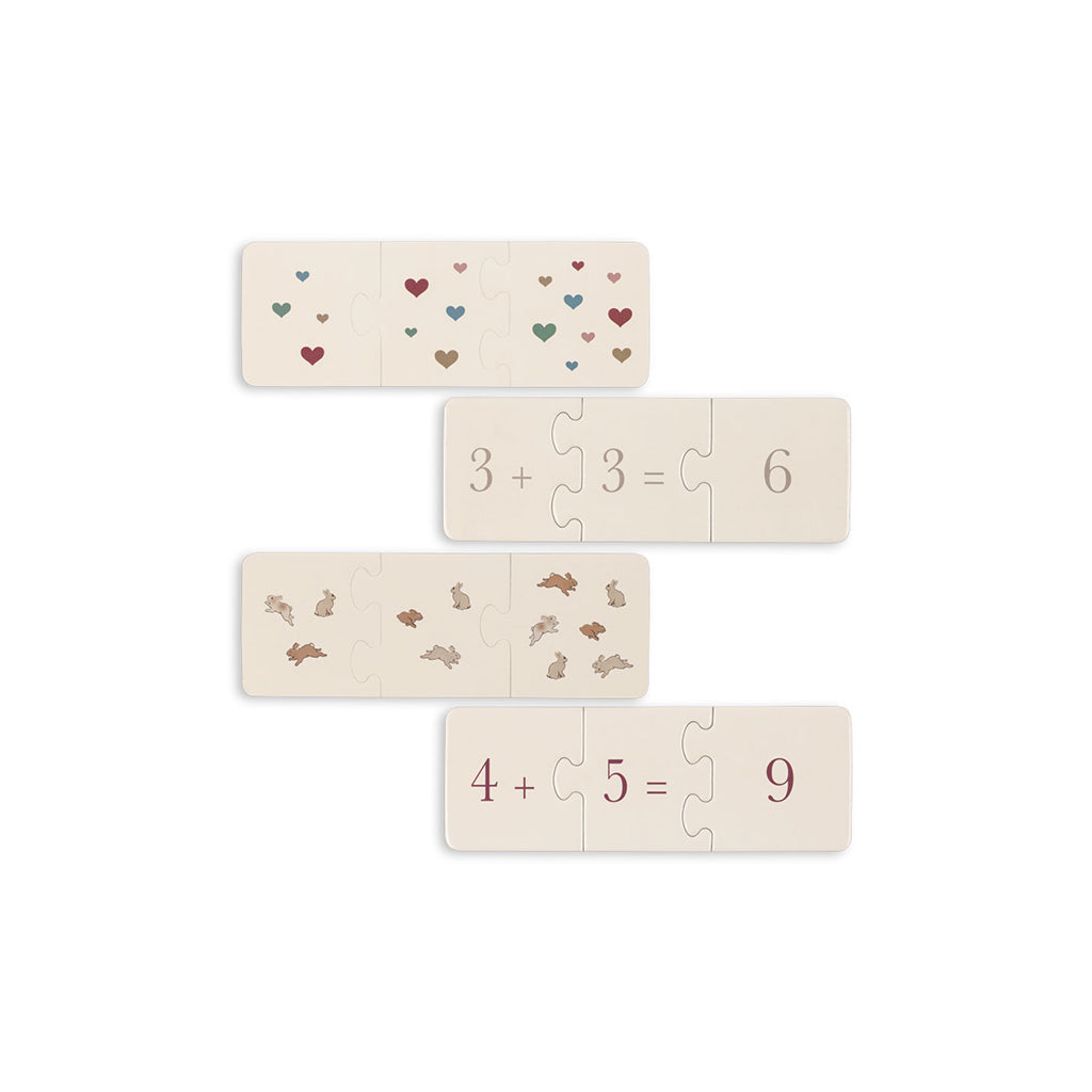 Konges Sløjd puslespill, Match, 9 små puslespill - 27 brikker