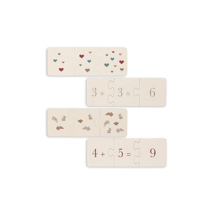 Konges Sløjd puslespill, Match, 9 små puslespill - 27 brikker