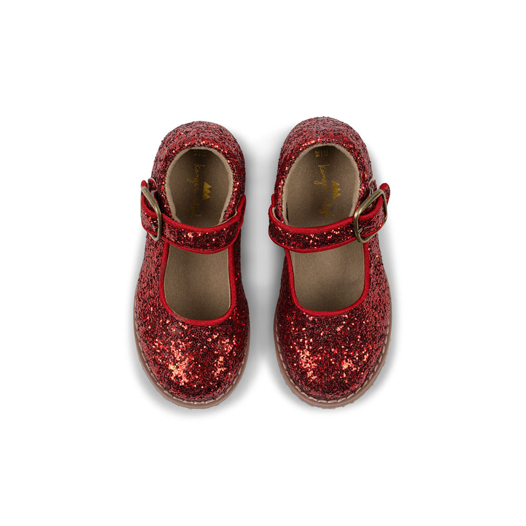 Konges Sløjd Glitter-fekostyme, Ma grande cerise, kappe og sko - skostørrelse 23-30