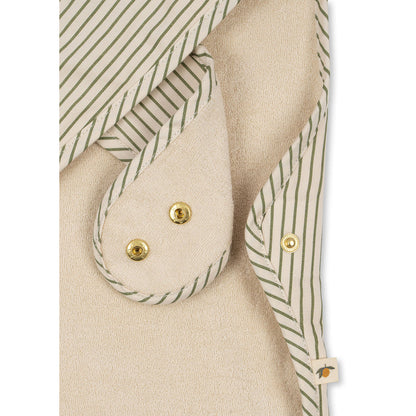 Konges Sløjd Comea Frill smekke, økologisk  - Tea stripe