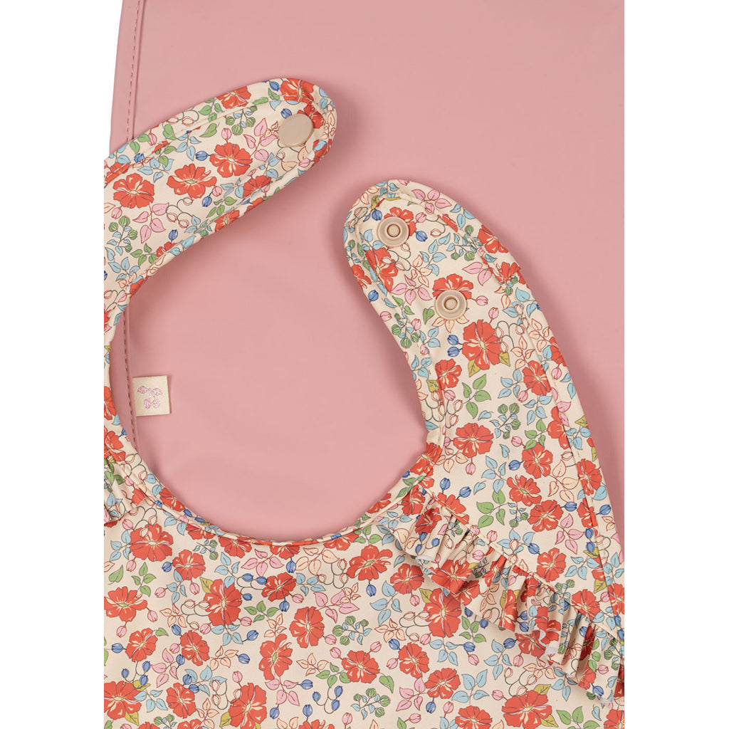 Konges Sløjd hagesmekke m. flæser, 2-pak - Kaluka/Bridal rose