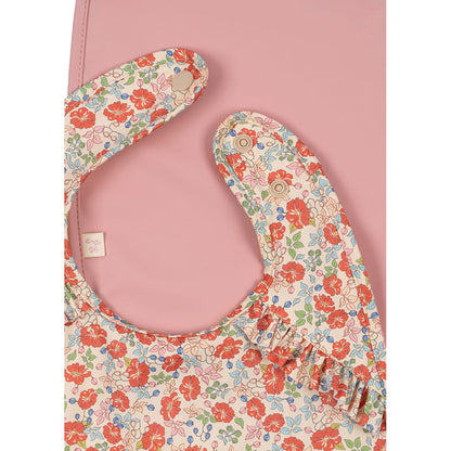 Konges Sløjd hagesmekke m. flæser, 2-pak - Kaluka/Bridal rose