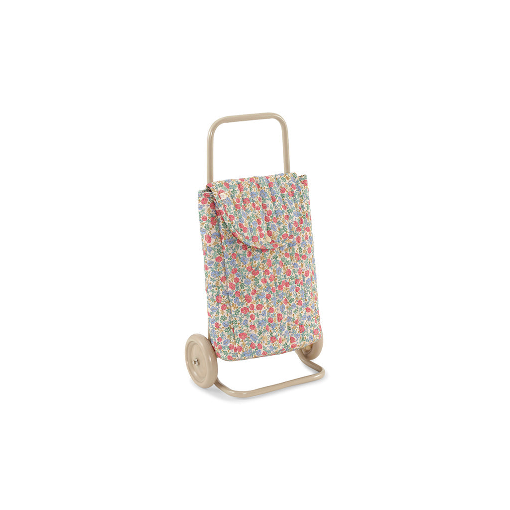 Konges Sløjd Kids Trolley, Fiola floral printet legetøjstransportvogn
