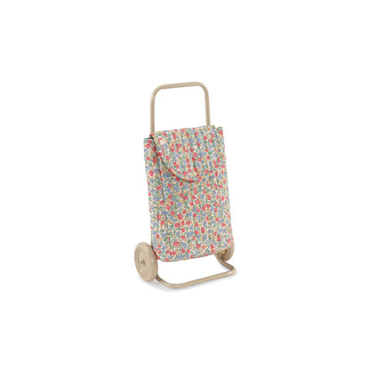 Konges Sløjd Kids Trolley, Fiola floral printet legetøjstransportvogn