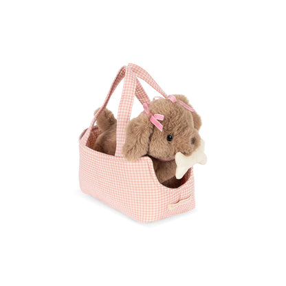 Konges Sløjd Maude hund i veske, Pink Check