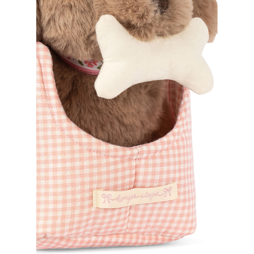 Konges Sløjd Maude hund i veske, Pink Check