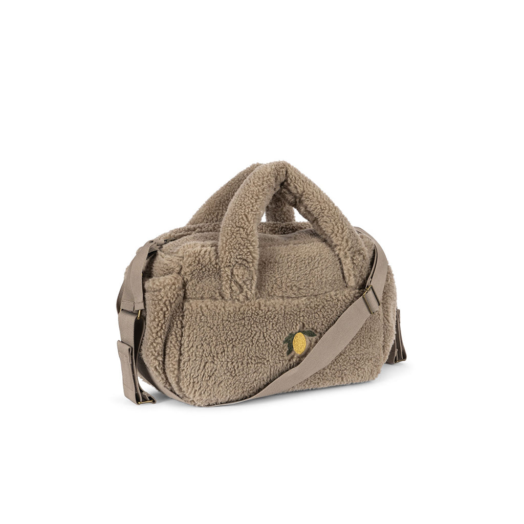 Konges Sløjd Stelleveske, All you need mini bag - Silver beige teddy