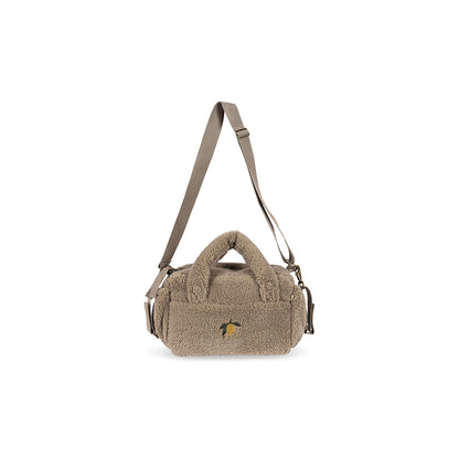 Konges Sløjd Stelleveske, All you need mini bag - Silver beige teddy