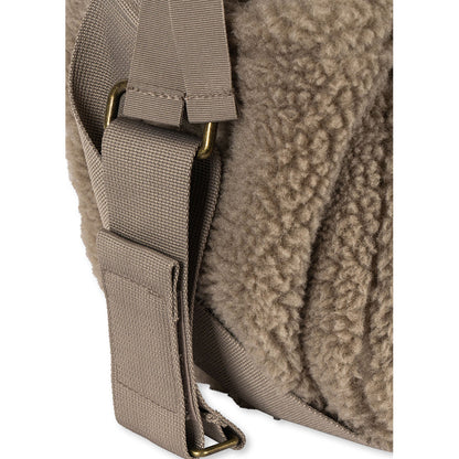 Konges Sløjd Stelleveske, All you need mini bag - Silver beige teddy